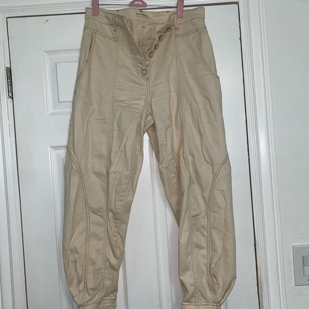Ulla Johnson Cream Button-Front Pants